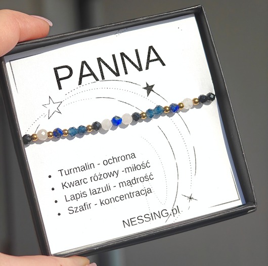 bransoletki z kamieni naturalnych PANNA bransoletka zodiakalna na gumce