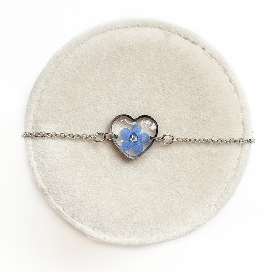 bransoletki z żywicy Bransoletka z kwiatami w żywicy