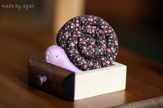 Broszka ślimaczek made by agah