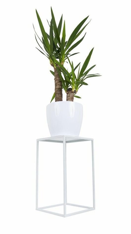 Kwietnik Nowoczesny Stojący 40 cm biały MIA home