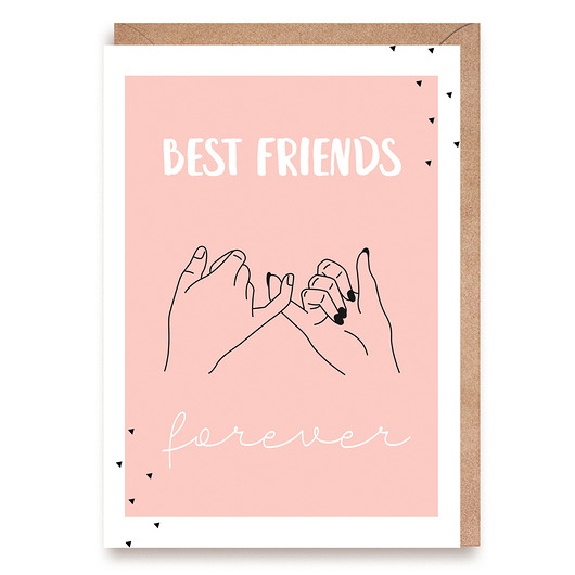 kartki okolicznościowe - wydruki Kartka dla przyjaciela Pinky Promise - "Best Friends Forever"