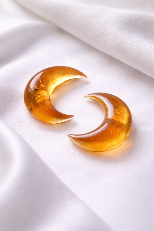 kolczyki z żywicy Kolczyki księżyce - wkrętki, sztyfty