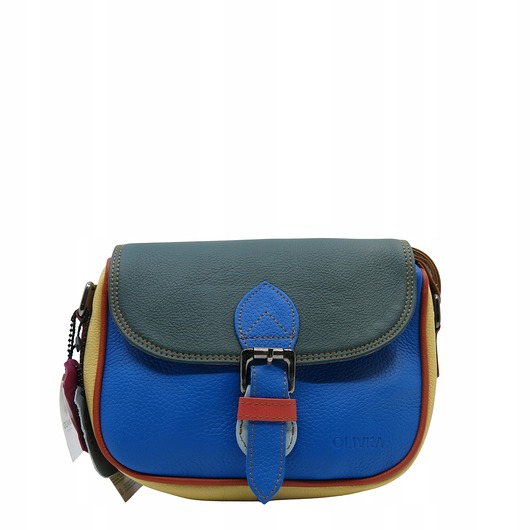 torby na ramię Listonoszka torebka damska skóra naturalna kolorowa oryginalna OLIVKA