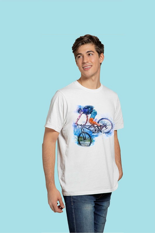 Koszulka organiczna z nadrukiem Cyclist ART ORGANIC