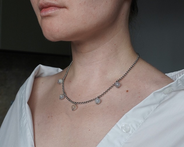 kolie Naszyjnik Chalcedon