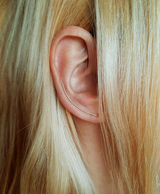 nausznice Kolczyk- nausznica  LINIA srebro