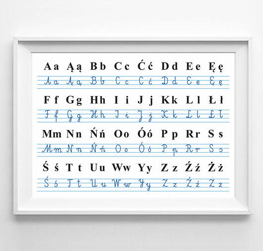 Plakat ALFABET PIERWSZOKLASISTY boy  loonybin