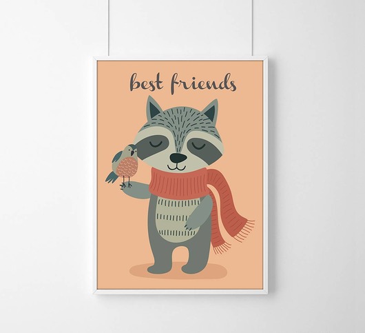 obrazy i plakaty do pokoju dziecięcego Best friends