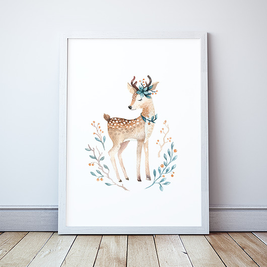 Plakat Jelonek z serii Leśne Zwierzęta  Wallie Studio Dekoracji