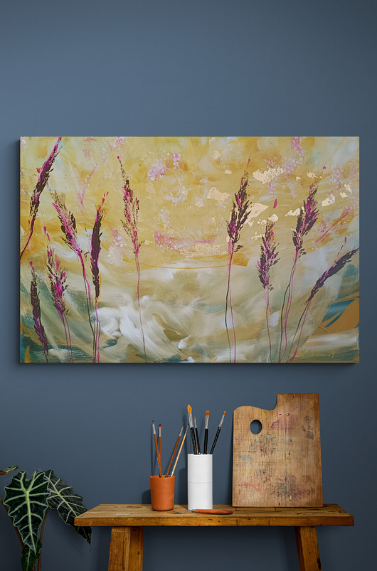 obrazy Obraz ręcznie malowany na płótnie 60 x 90 cm - Ostatni dzień lata