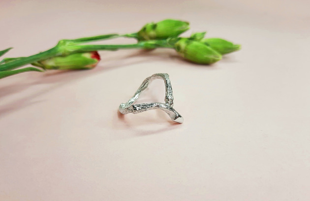 pierścionki srebrne Pierścionek Gałązka