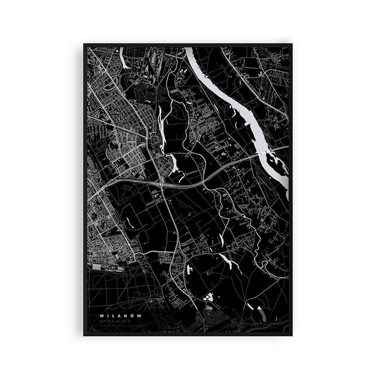 plakaty Plakat Mapa Wilanów, dzielnice Warszawy