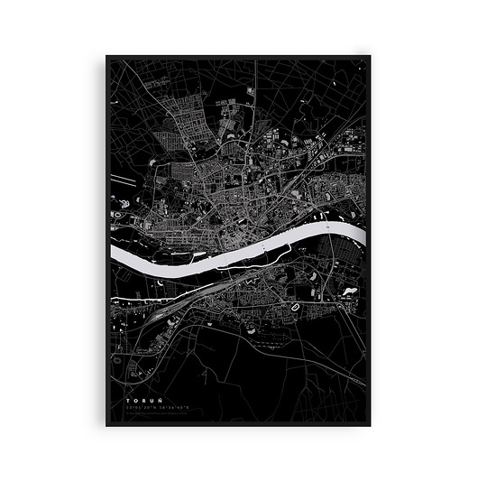 plakaty Toruń - mapa miasta  plakat z mapą Torunia