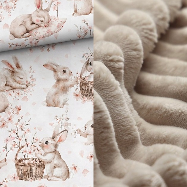 kocyki, kołderki, pościel dla dzieci WYJĄTKOWY koc _ narzuta _ króliczki _ 155x200 cm