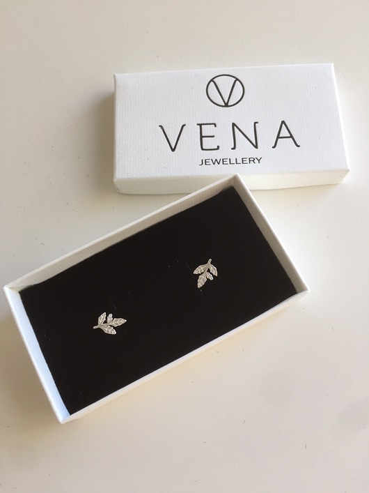 Delikatne kolczyki listki 925 VENA Jewellery