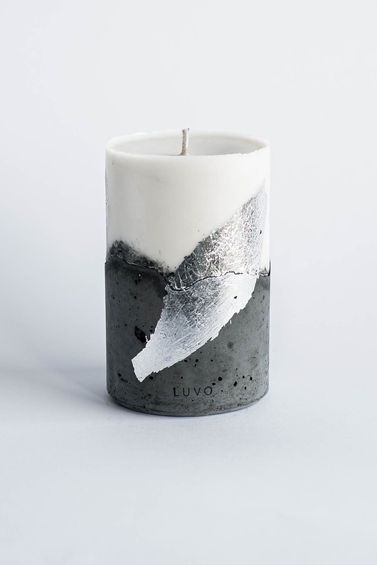 Świeca LUVO Como Srerbna M Luvo Candles