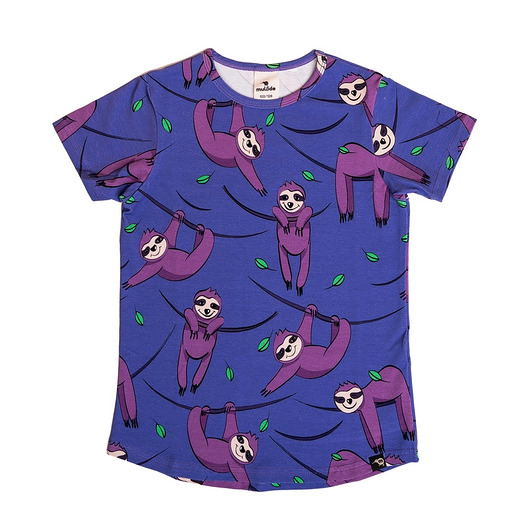 t-shirty dla chłopców T-shirt Fioletowy Leniwiec