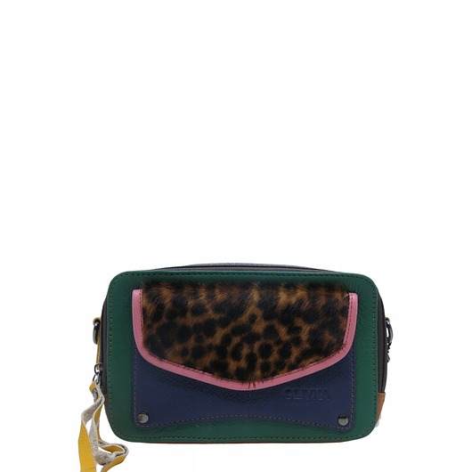 torby na ramię Torebka listonoszka zero waste skórzana przepiękna oryginalna OLIVKA