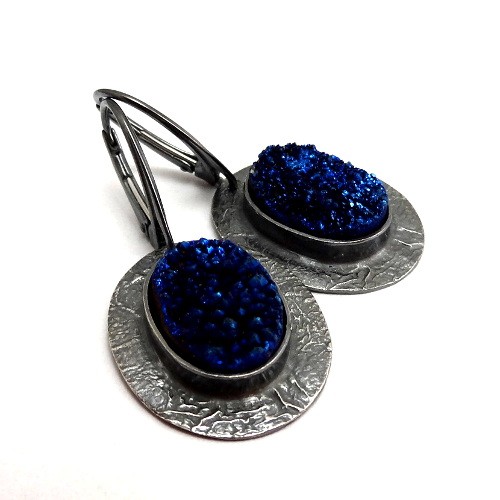 glamour -druzy agatowe indygo Pracownia Neores