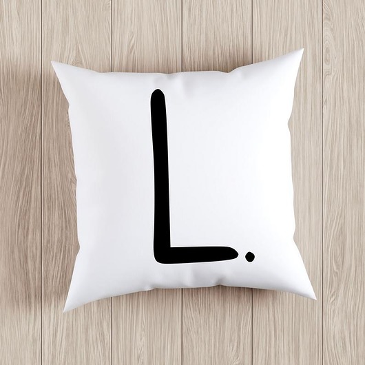 poduszki z grafiką Poszewka z napisem Imię Inicjały