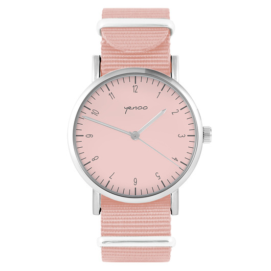 zegarki damskie Zegarek - Simple różowy - brzoskwiniowy róż