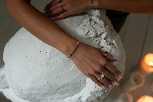 bransoletki z kamieni naturalnych Bransoletka z Opalem Labradorytem i Obsydianem