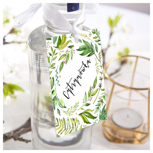 Zawieszki na alkohol Liście Boho 10 sztuk Retro Feelings