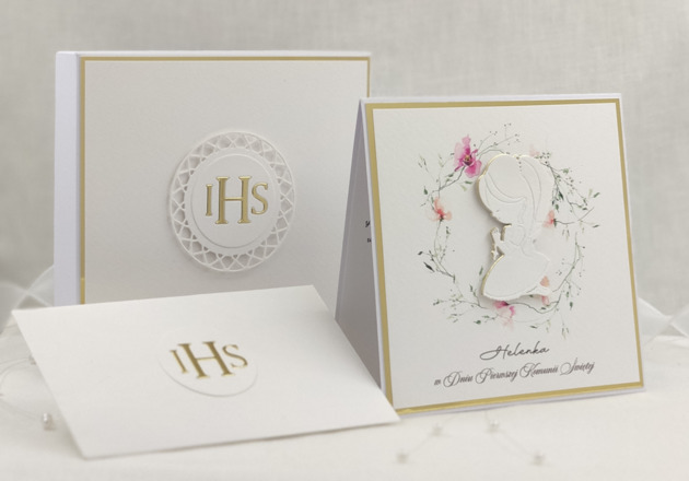 kartki na komunię Kartka na komunię z pudełkiem i kopertą, 59-A