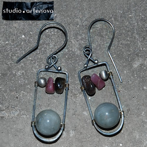 moonstone i turmalin secesyjnie * kx 00114 studio artenova