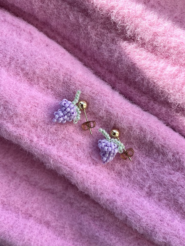 kolczyki szklane Kolczyki - uva