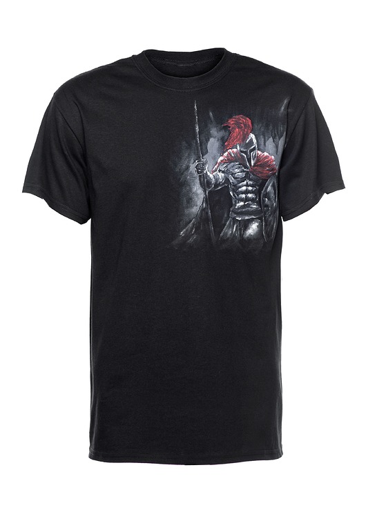 t-shirty męskie Koszulka z wojownikiem, Sparta