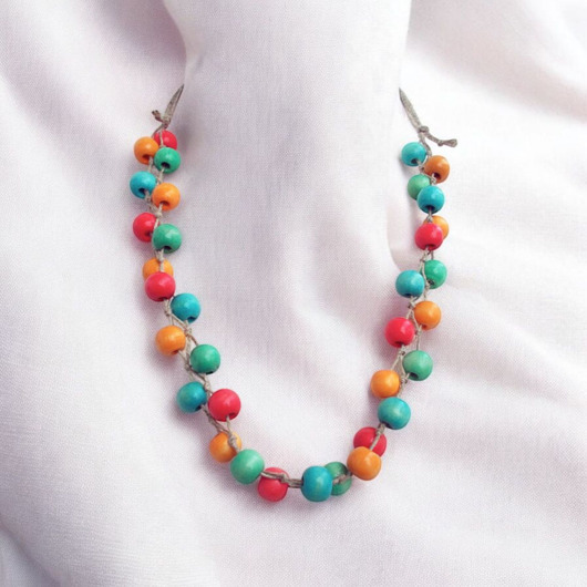 korale Kolorowy ptak Korale