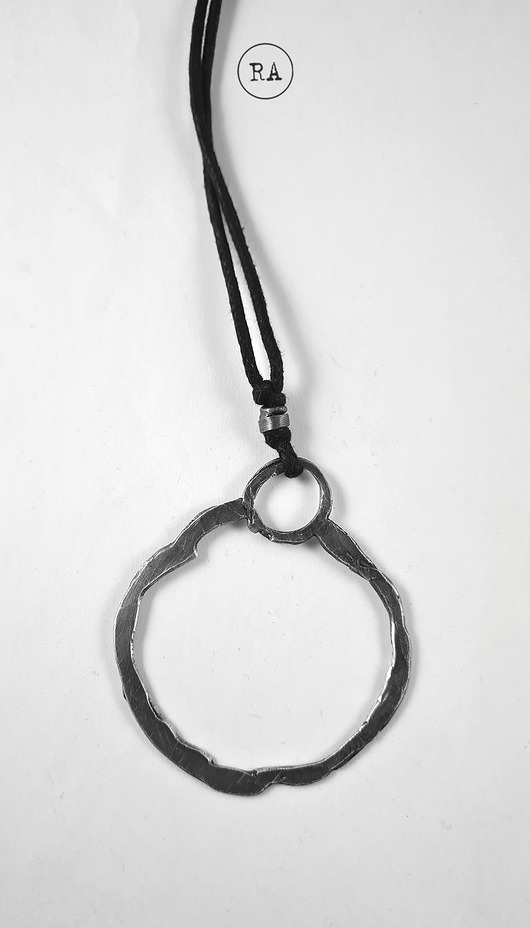 wisiory SREBRO duży wisior BETEL oksydowany surowy