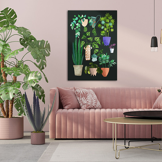 obrazy OBRAZ NA PŁÓTNIE -  50x70 plants