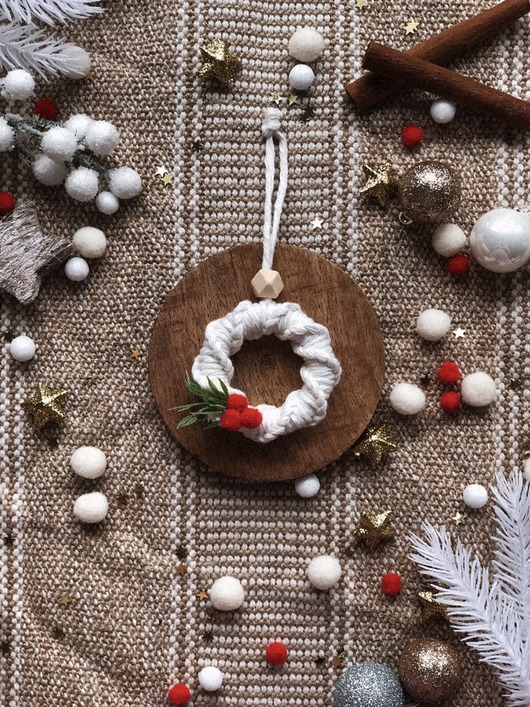 ozdoby choinkowe Ozdoba świąteczna, pleciony pączek, na choinkę, ręcznie robiona