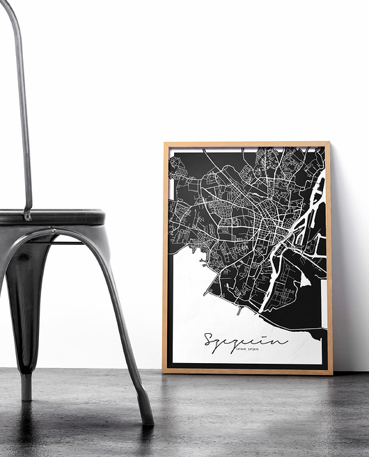 Plakat Szczecin mapa Peszkowski Graphic