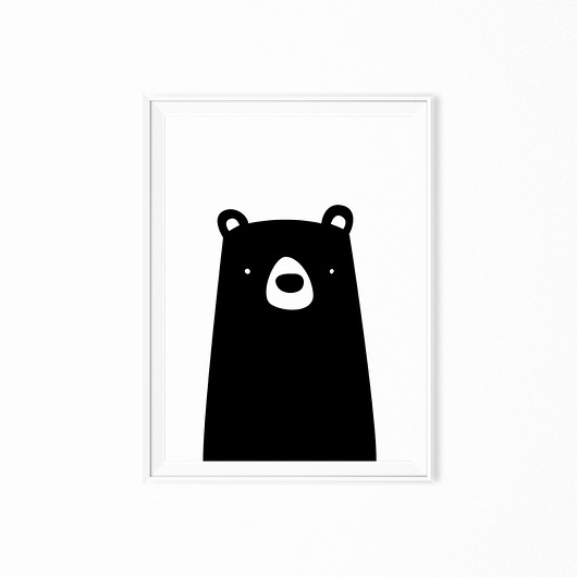 Plakat dla dzieci Miś myscandi