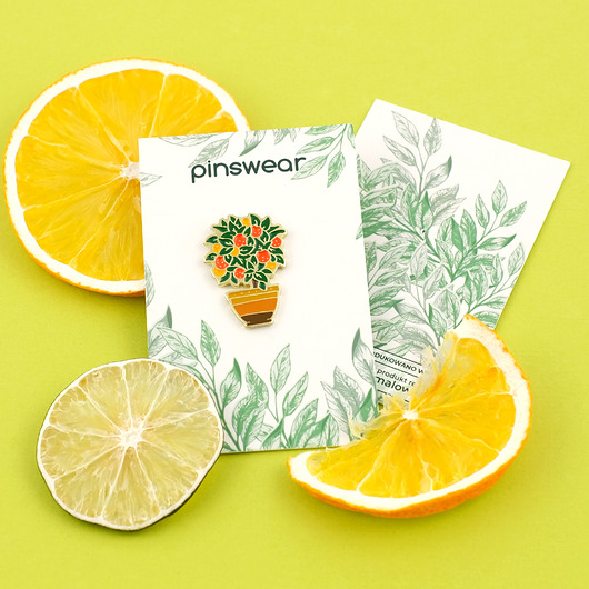 przypinki Pin drzewko pomarańczowe