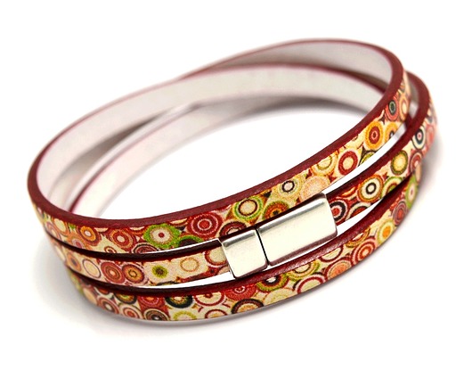 Bransoletka skóra  MAGNETOOS  CIRCLES MOZAIK Beezoo