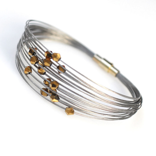 bransoletki wire wrapping Gold Fever