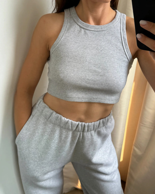 topy damskie Tank top grey