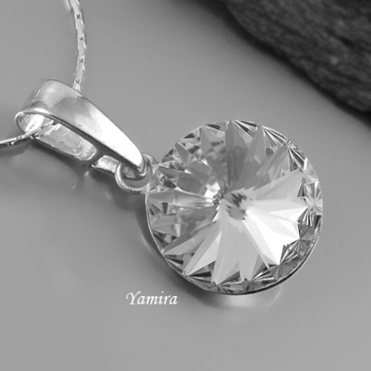 wisiorek - kryształ Swarovski Rivoli Crystal 12mm yamira