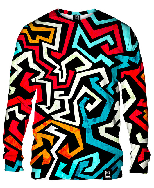 bluzy męskie Bluza Bez Kaptura Męska DR.CROW Crazy Style