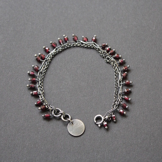 bransoletki z kamieni naturalnych Bransoletka Granatka