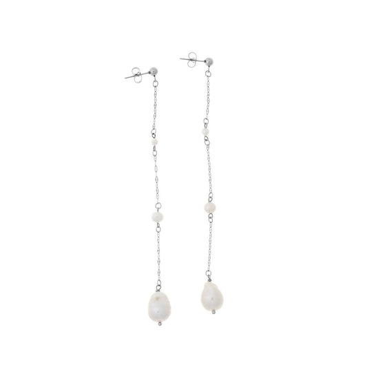 kolczyki - inne Długie kolczyki sztyfty z Perłami Srebrna