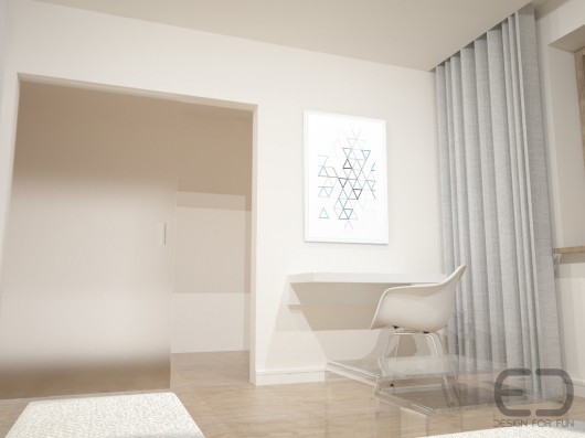 plakat 100x70 TRIANGLES IN BLUE ED design for fun