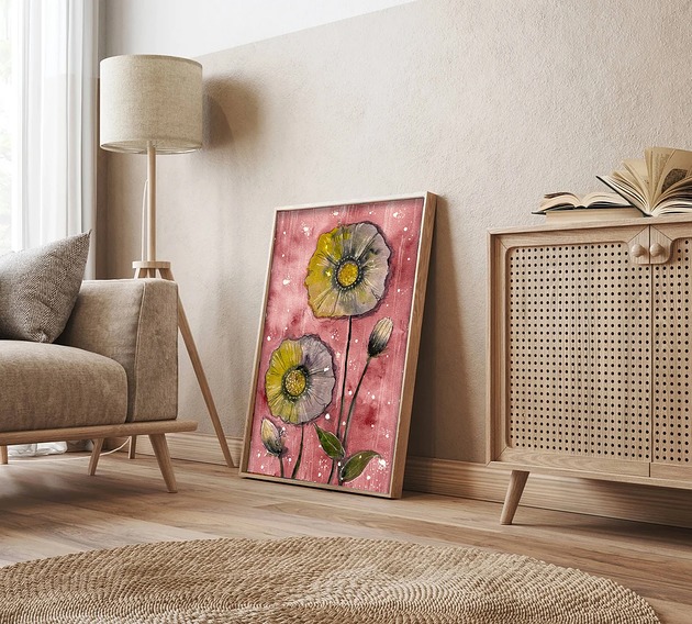 grafiki i ilustracje Kwiaty. Plakat