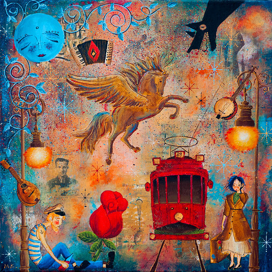 grafiki i ilustracje Skrzydlate bydlę (canvas)