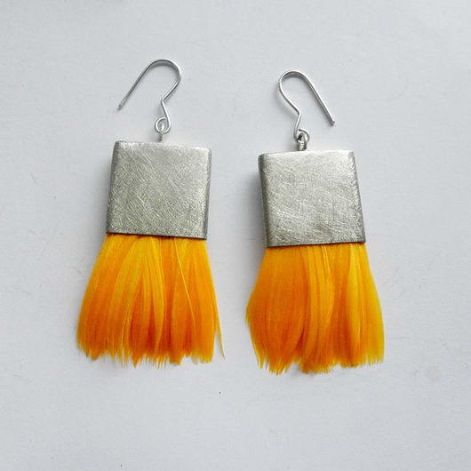 kolczyki z piórami PIÓRKO kolczyki