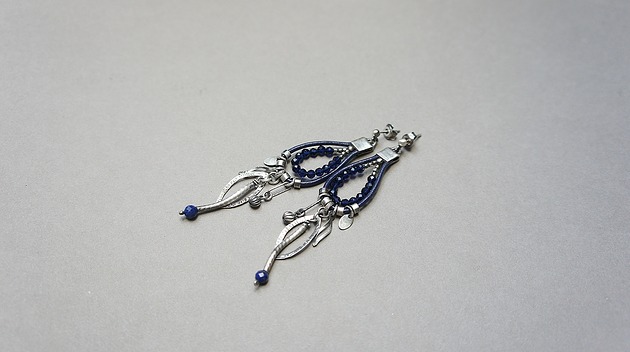 kolczyki srebrne Kolczyki srebrne Pętelki sapphire